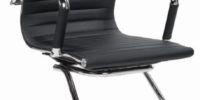 Jednací židle Deluxe Skid černá